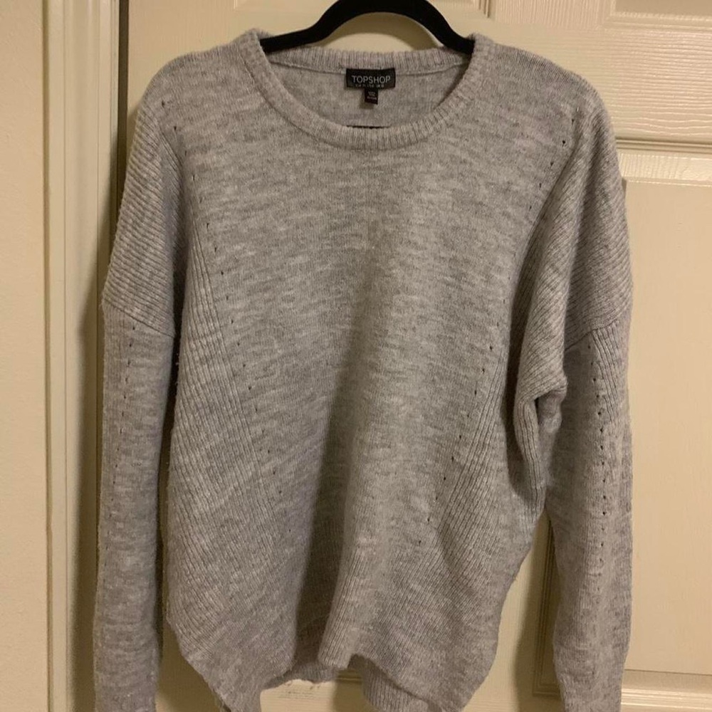 Top shop wool cashmere soft pullover with eyelet details